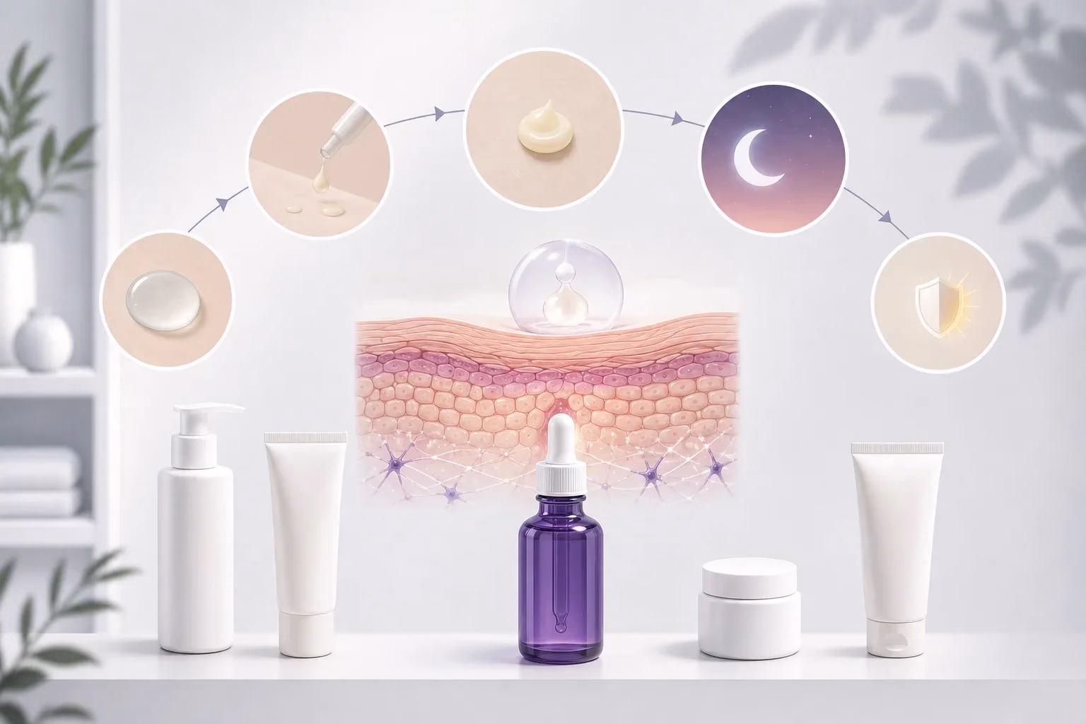 Ilustrație informativă despre Cum se introduce corect un retinoid în rutină