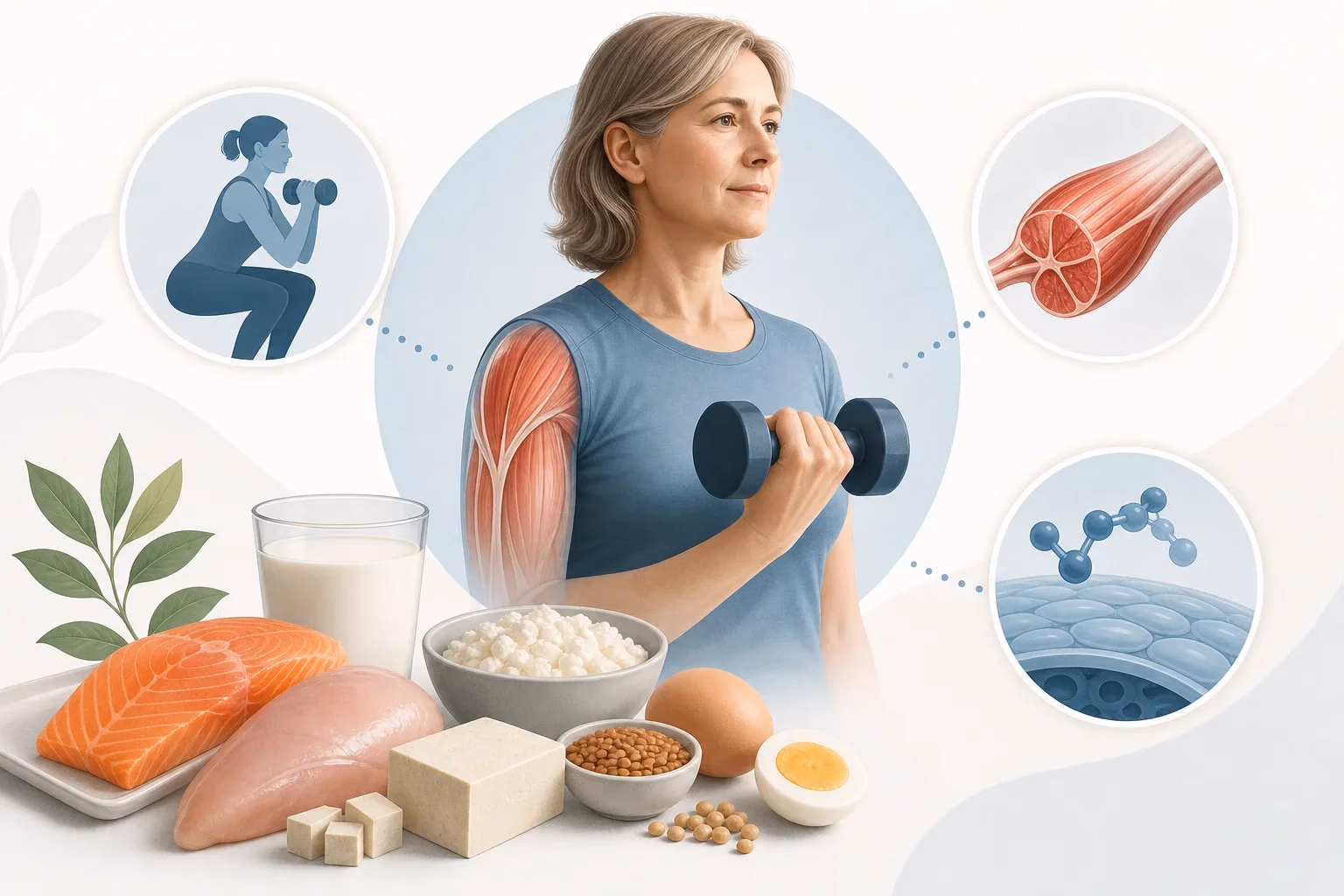 Ilustrație informativă despre 2. Câtă proteină este suficientă după 40 de ani?