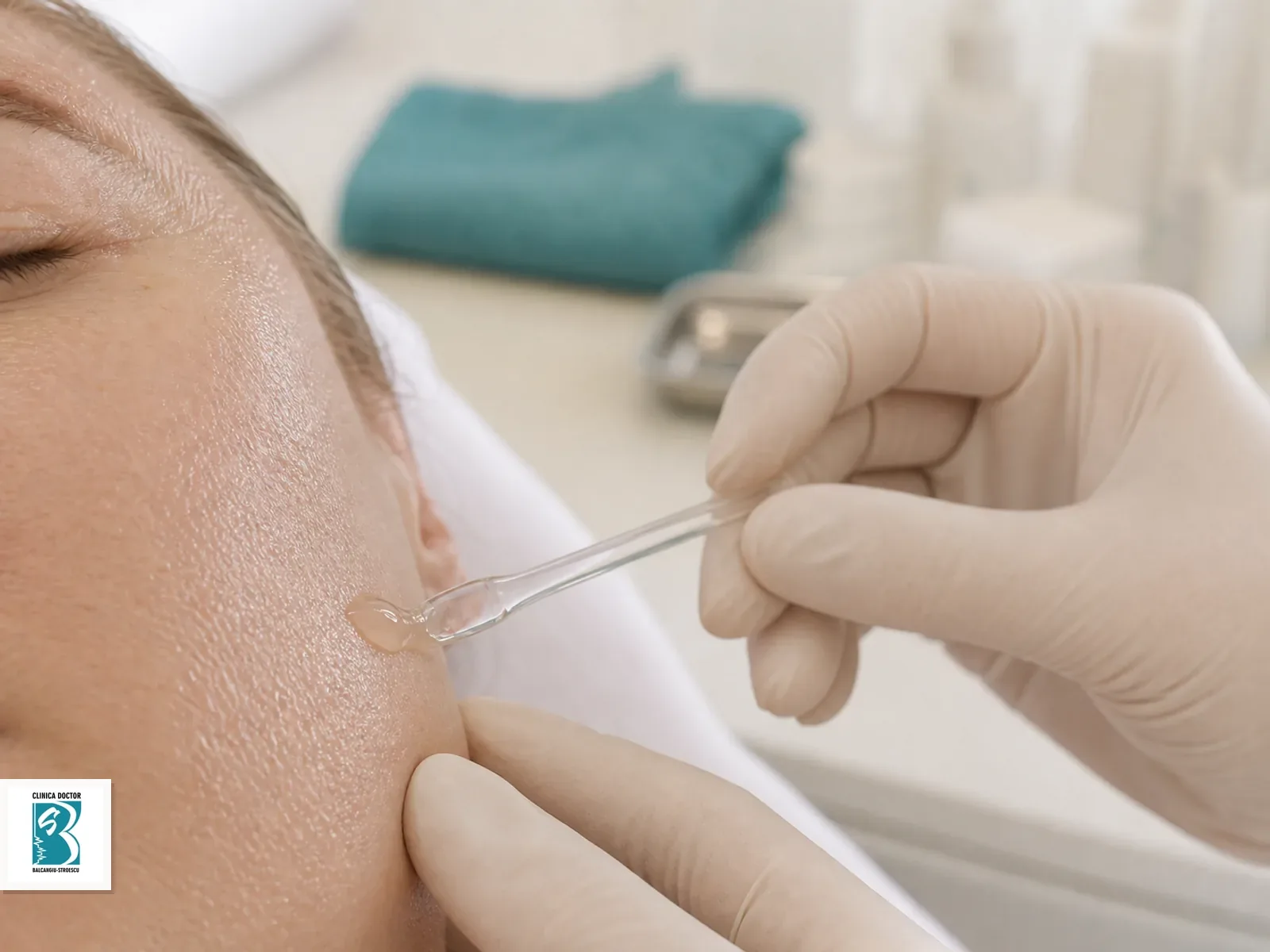 Piele terna si deshidratata - consultatie medic specialist Aplicarea unui ser hidratant pe piele uscata pentru plan de rejuvenare cutanata