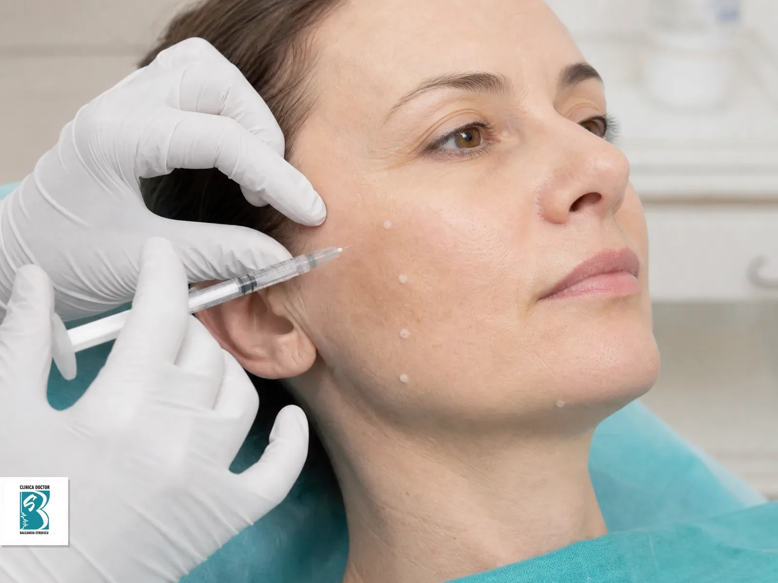 Profhilo 2 ml Injectare Profhilo pe puncte BAP ale obrazului pentru bioremodelare cu acid hialuronic