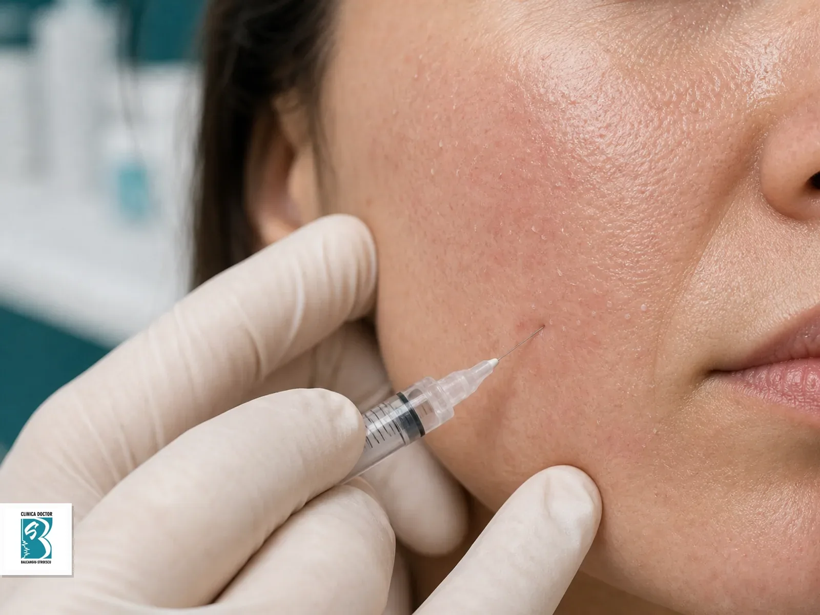 Mezobotox pentru ten seboreic si afectiuni asociate Mezobotox aplicat superficial pe piele seboreica cu roseata