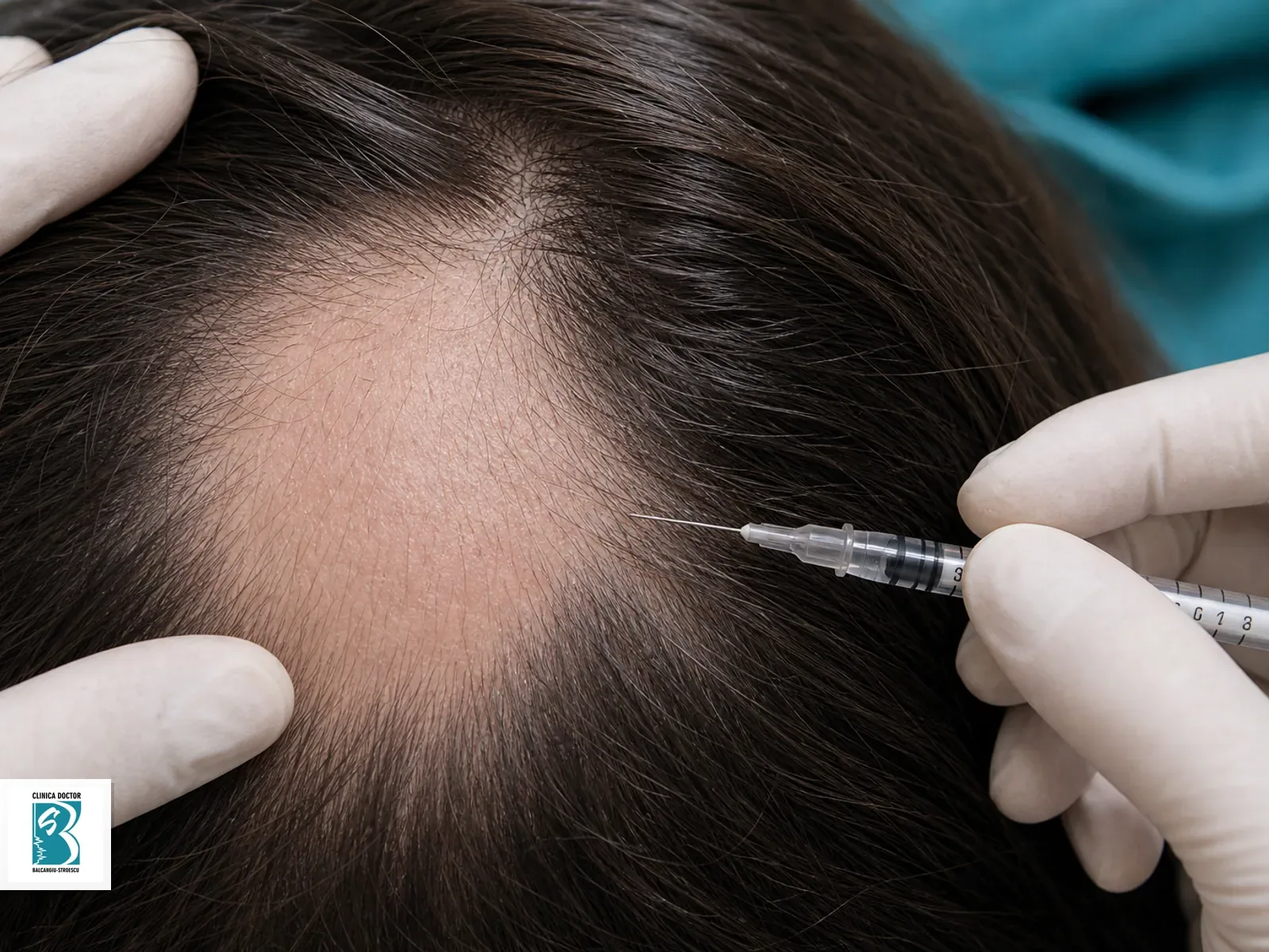 Tratament alopecie areata zona extinsa Mezoterapie pe o zona extinsa de alopecie areata la nivelul scalpului