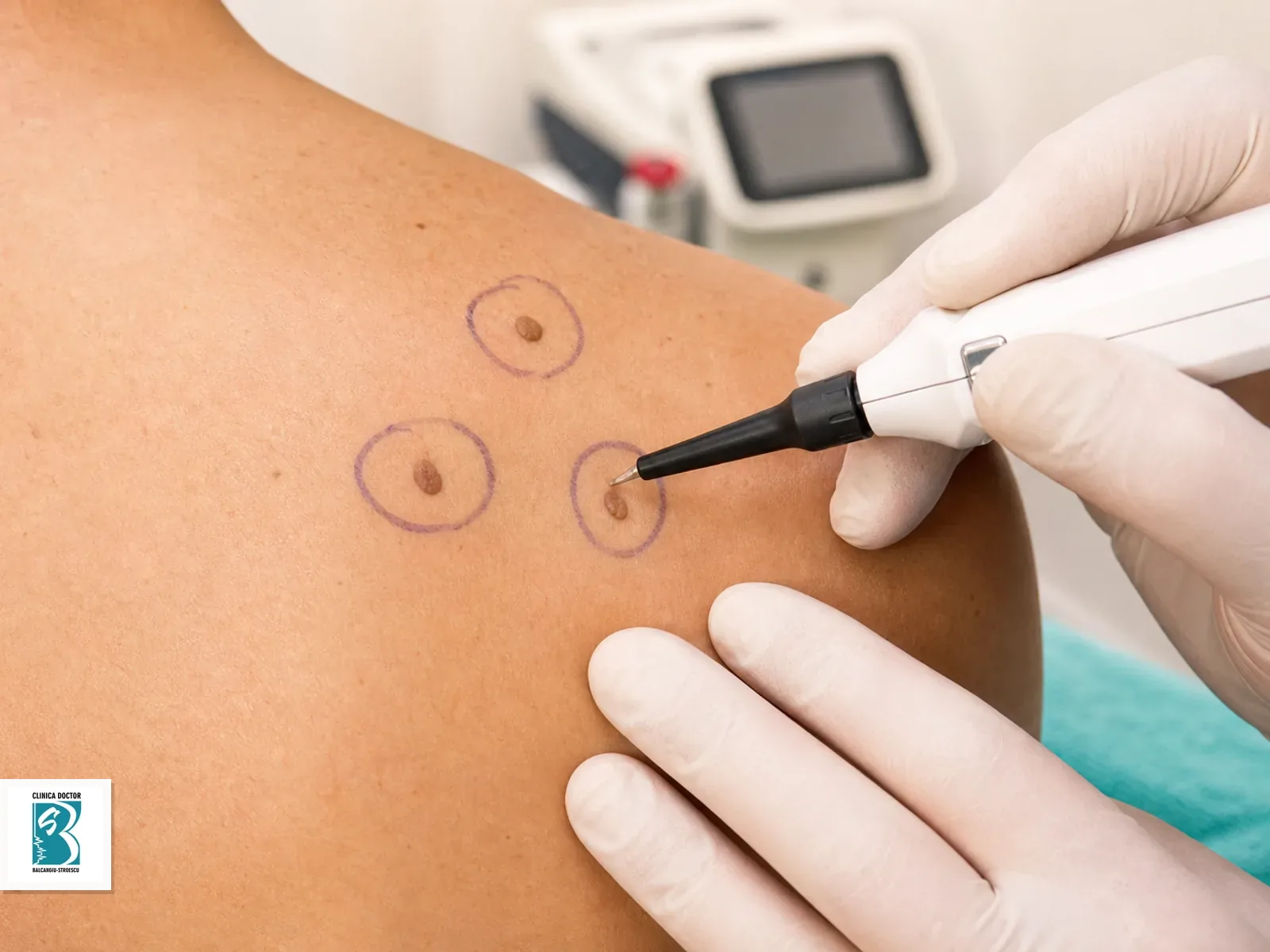 Indepartare keratoze seboreice cu laser / plasma - 2-6 leziuni Indepartare keratoze seboreice cu laser sau plasma, doua-trei leziuni mici intr-un camp de tratament marcat clinic