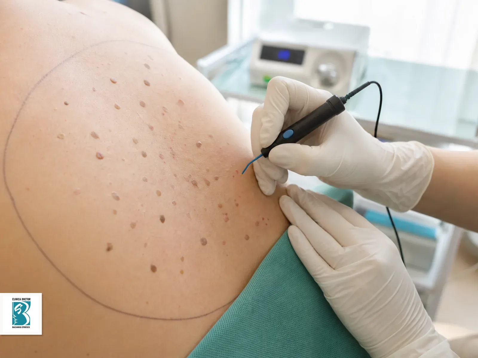 Indepartare keratoze seboreice cu laser / plasma - peste 20 leziuni Indepartare keratoze seboreice cu laser sau plasma, leziuni multiple pe un camp de tratament marcat clinic