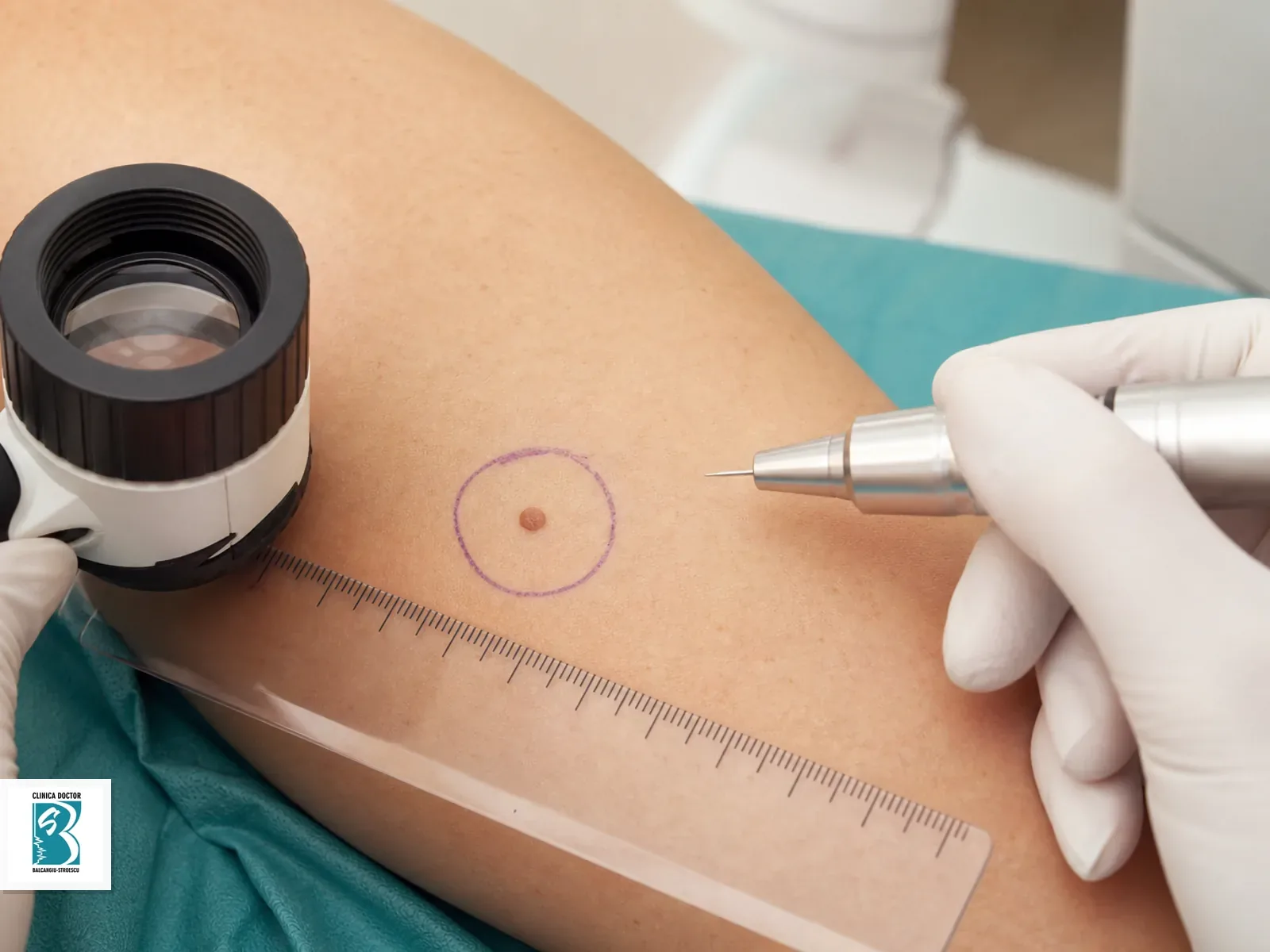 Indepartare nev dermal <0,5 cm Indepartare nev dermal benign cu laser in cadru clinic