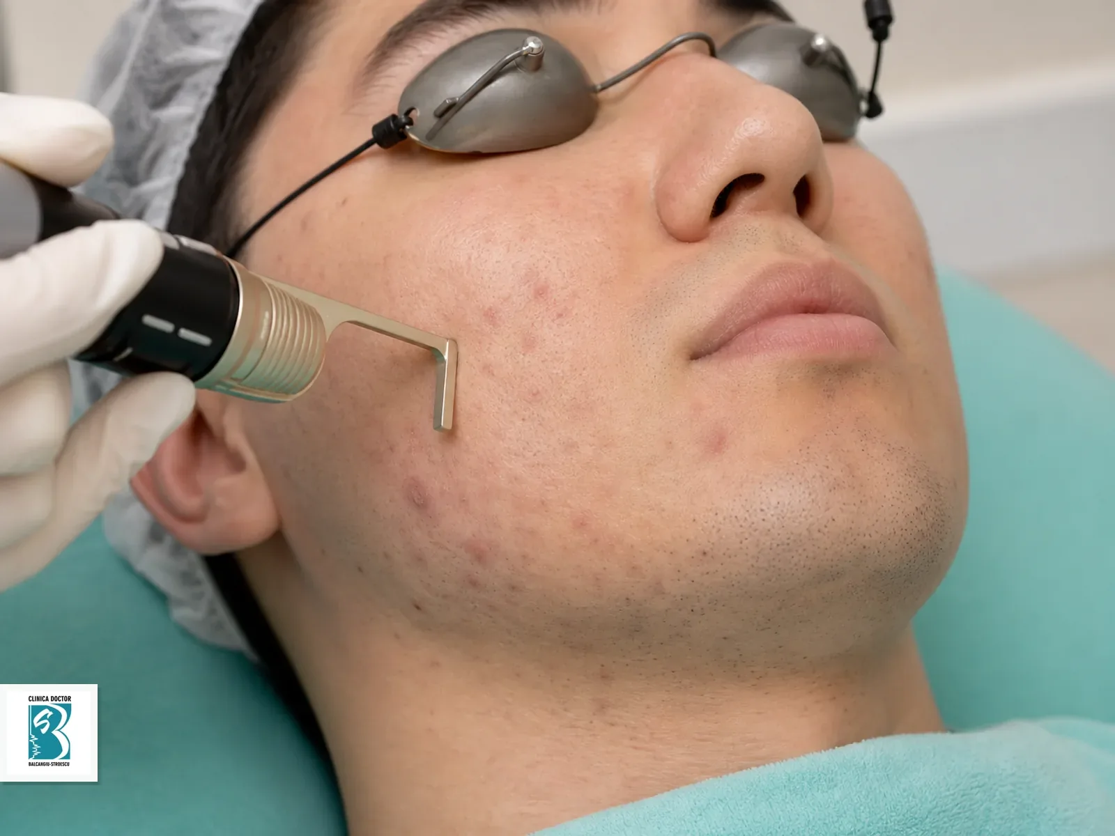 Tratament laser pentru acnee faciala - Er:Glass 1540 nm Tratament laser Er:Glass 1540 nm pentru acnee pe zonei tratate