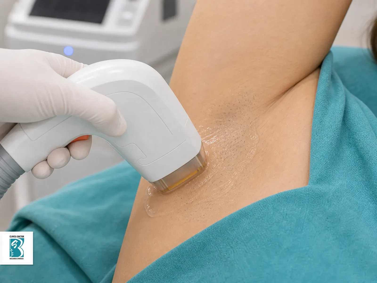 Axilă Aplicator de epilare laser pentru Axilă, cu gel de protecție pe zona tratată