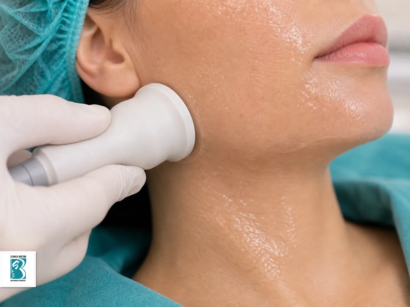 Aplicator medical pentru Full face, poziționat pe zona corporală sau facială tratată