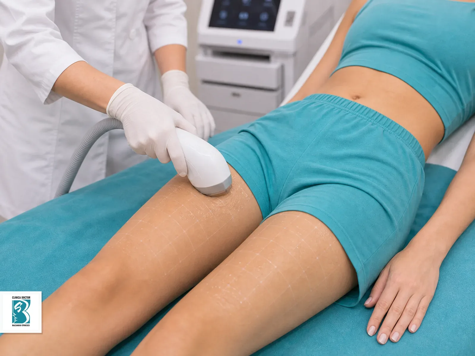 Inghinal total Epilare laser pentru zona inghinala, cu short medical opac si aplicator pe zona superioara a coapsei