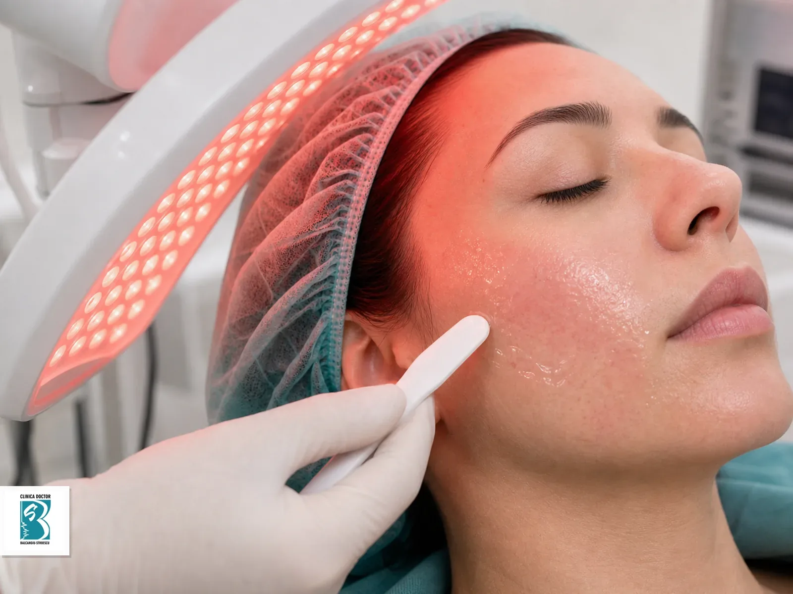 Lampa Celluma lumină roșie + Lumixa Collagen Booster – regenerare post-proceduri Terapie LED Celluma pentru Lampa Celluma lumină roșie + Lumixa Collagen Booster – regenerare post-proceduri, cu lumină medicală pe zona tratată
