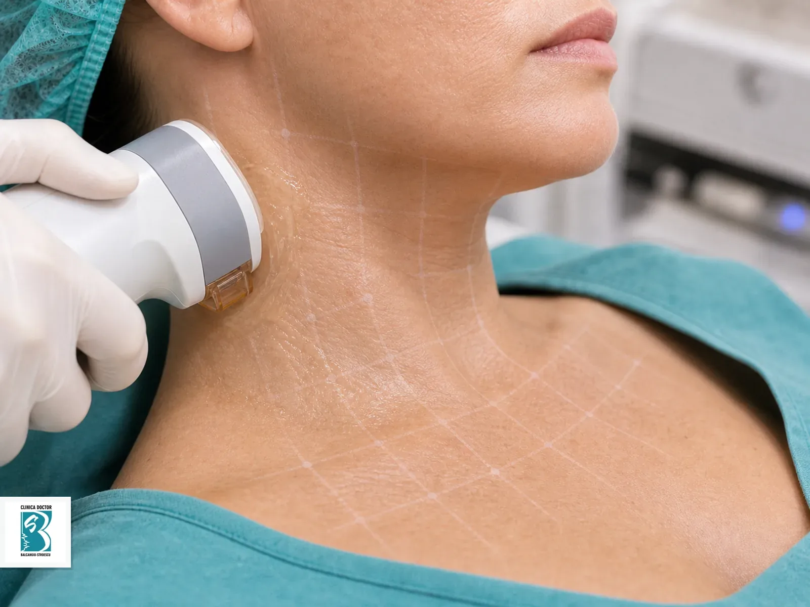 Laser hibrid Youlaser by Quanta(CO2 + ER-Gas) full face rejuvenare + blefaroplastie + zona gat decolteu superior laser fractionat pleoapa superioara si inferioara Planificare perioculară pentru Laser hibrid Youlaser by Quanta(CO2 + ER-Gas) full face rejuvenare + blefaroplastie + zona gat decolteu superior laser fractionat pleoapa superioara si inferioara, cu marcaje fine și instrumentar steril