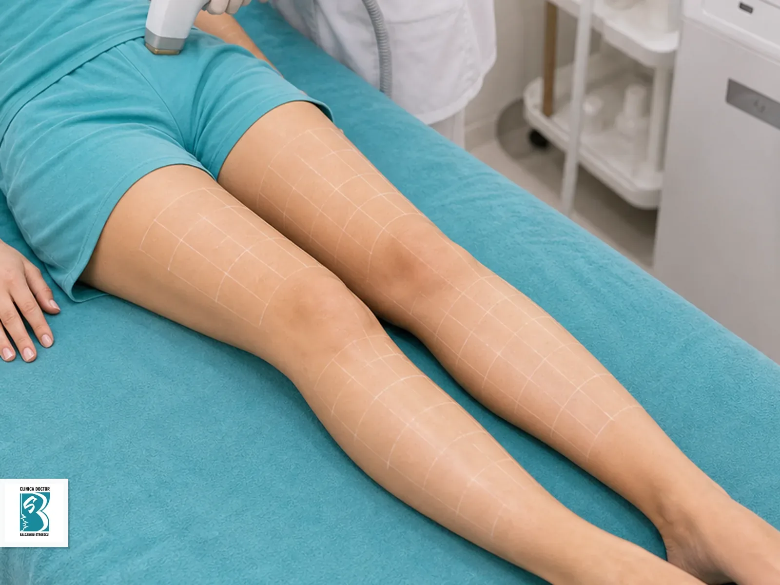 Linie bikini Epilare laser linie bikini cu short medical opac si marcaje pe zona superioara a coapsei