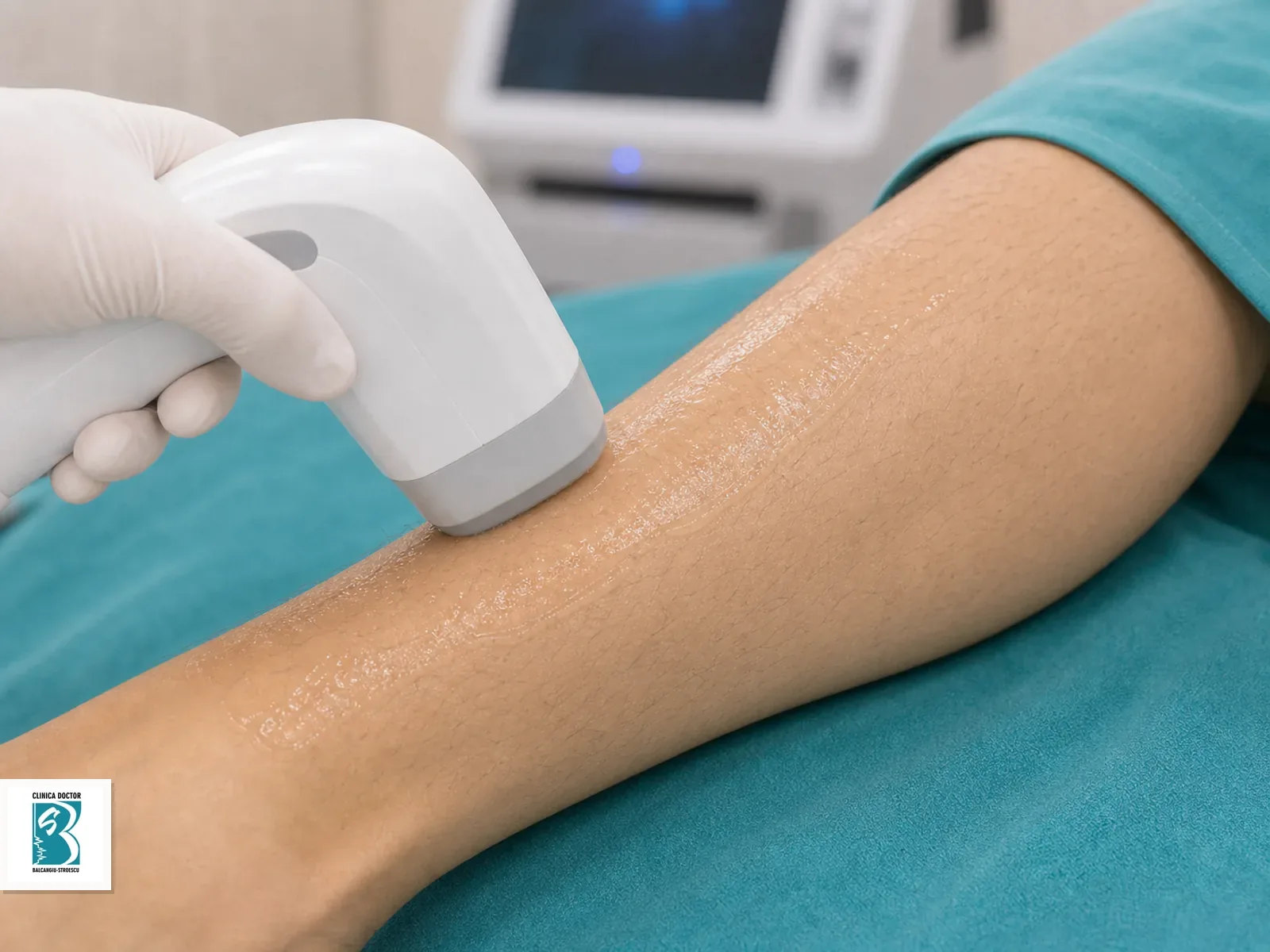 Aplicator de epilare laser pentru Picioare scurt, cu gel de protecție pe zona tratată