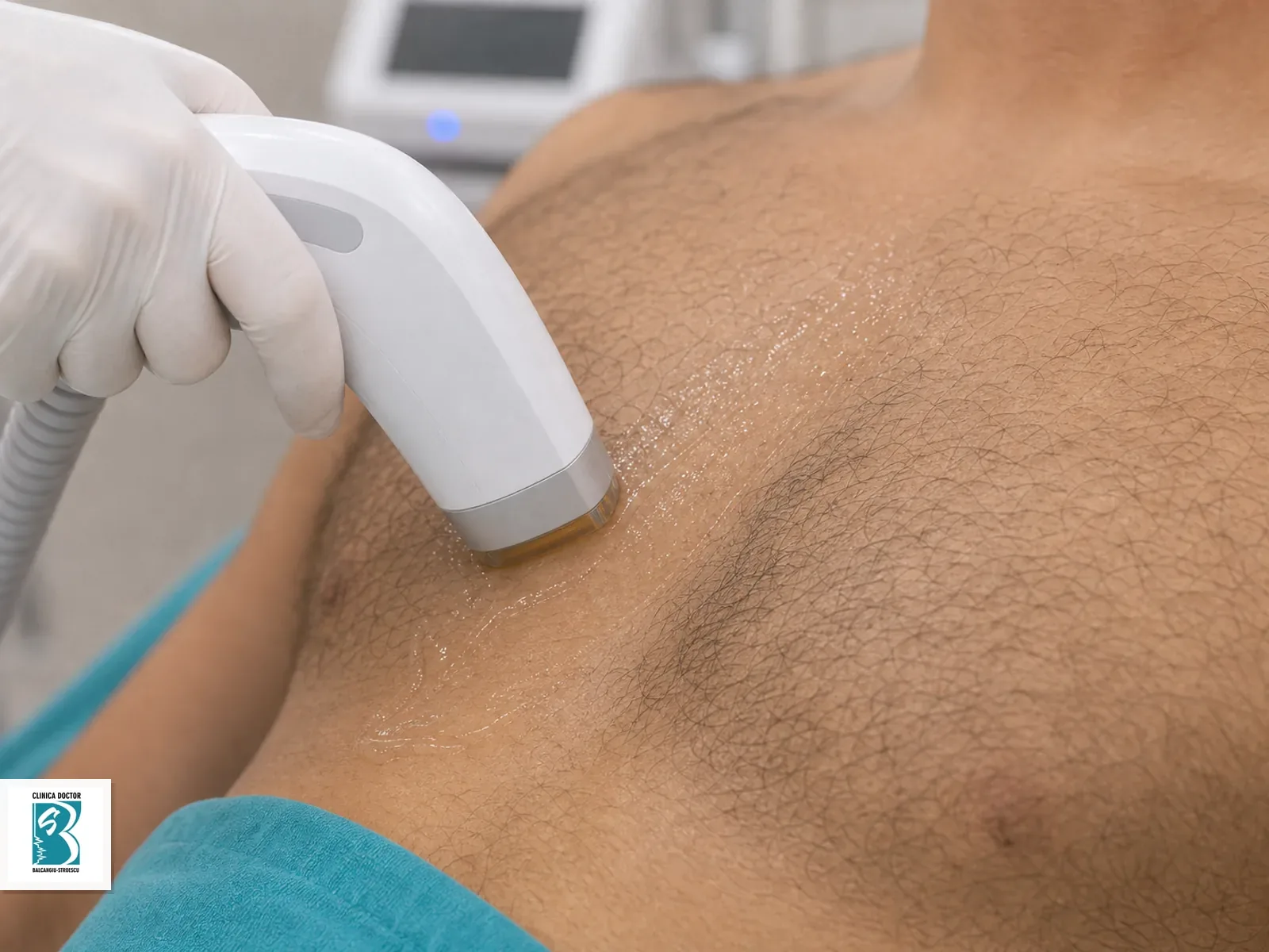 Piept bărbat Aplicator de epilare laser pentru Piept bărbat, cu gel de protecție pe zona tratată