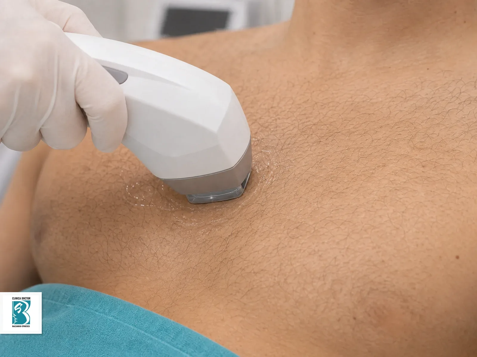 Piept bărbat Aplicator de epilare laser pentru Piept bărbat, cu gel de protecție pe zona tratată