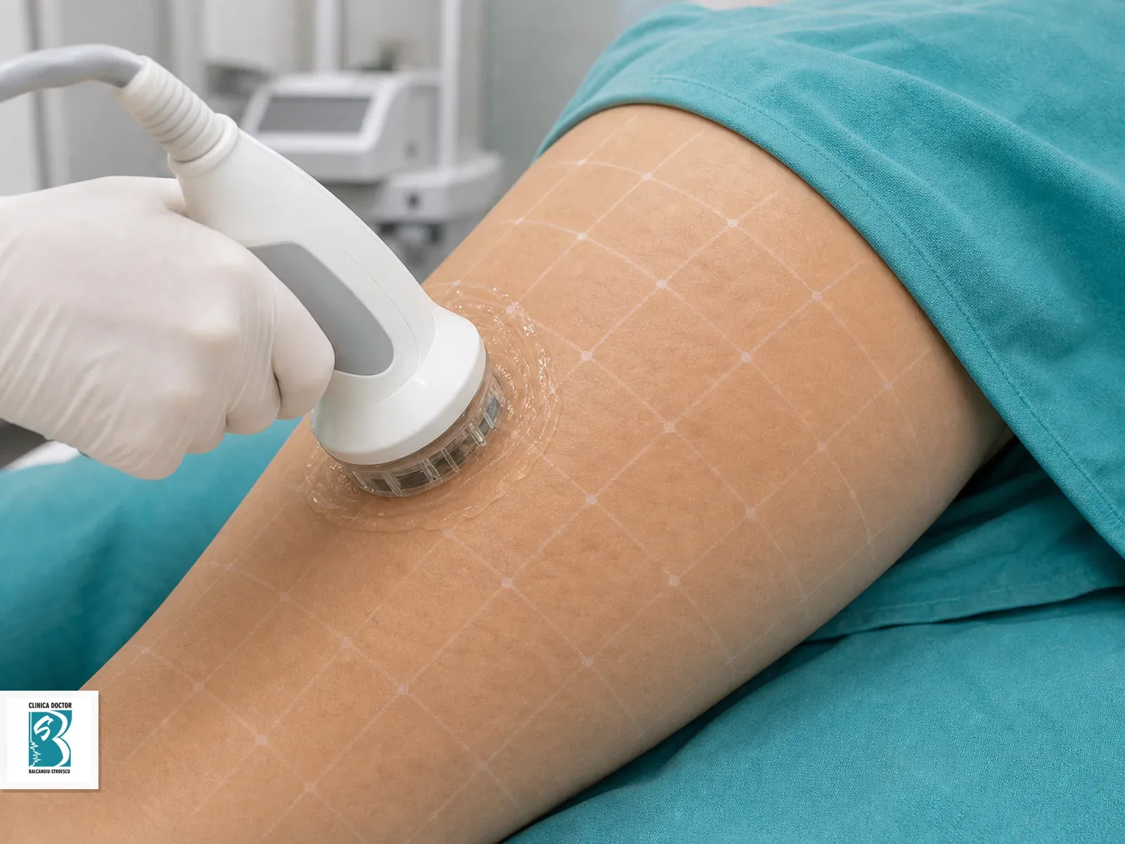 Aplicator medical pentru Radiofrecvență fracționată Ashley – zone corporale mari, poziționat pe zona corporală sau facială tratată