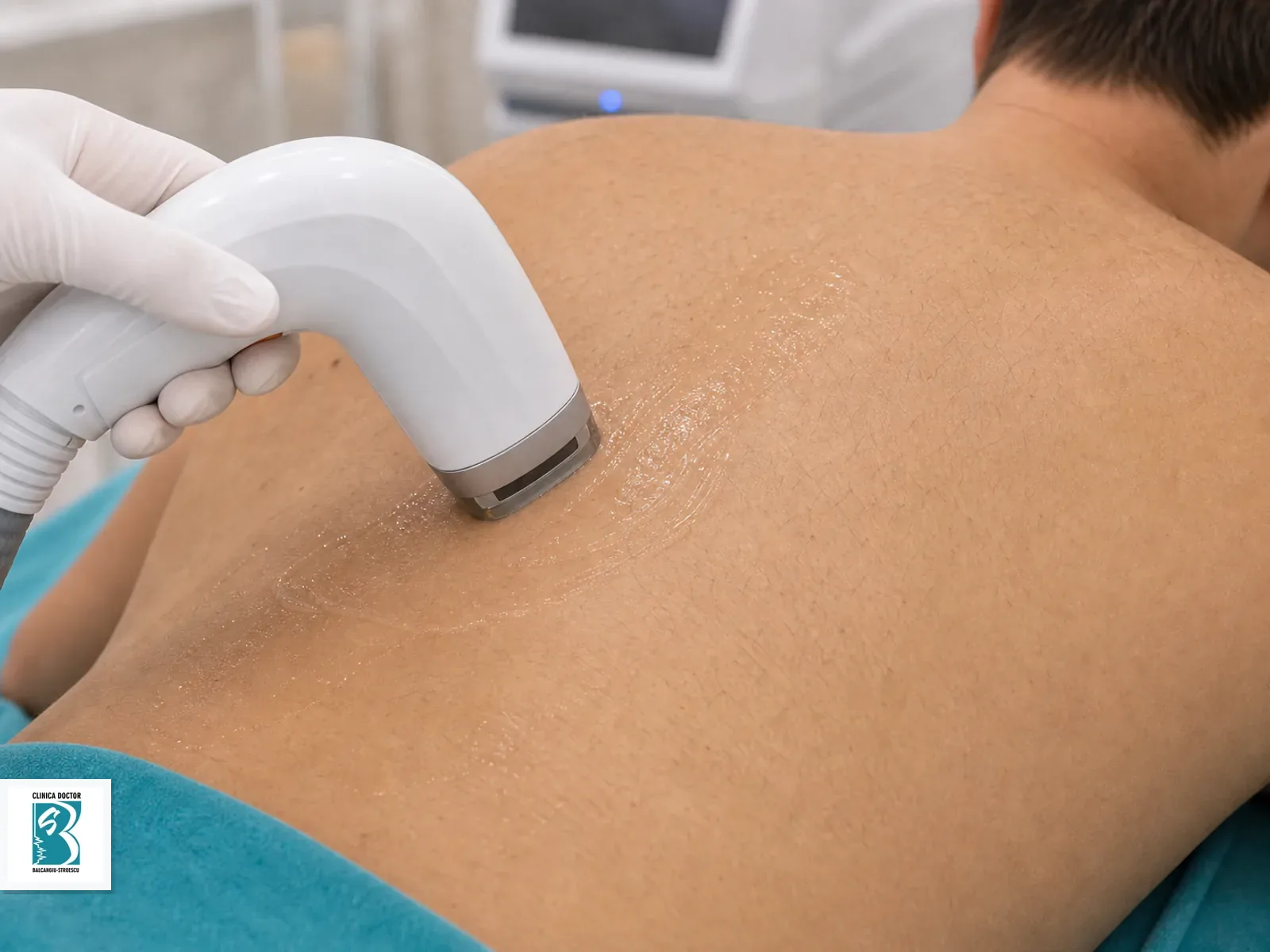 Spate superior și umeri Aplicator de epilare laser pentru Spate superior și umeri, cu gel de protecție pe zona tratată