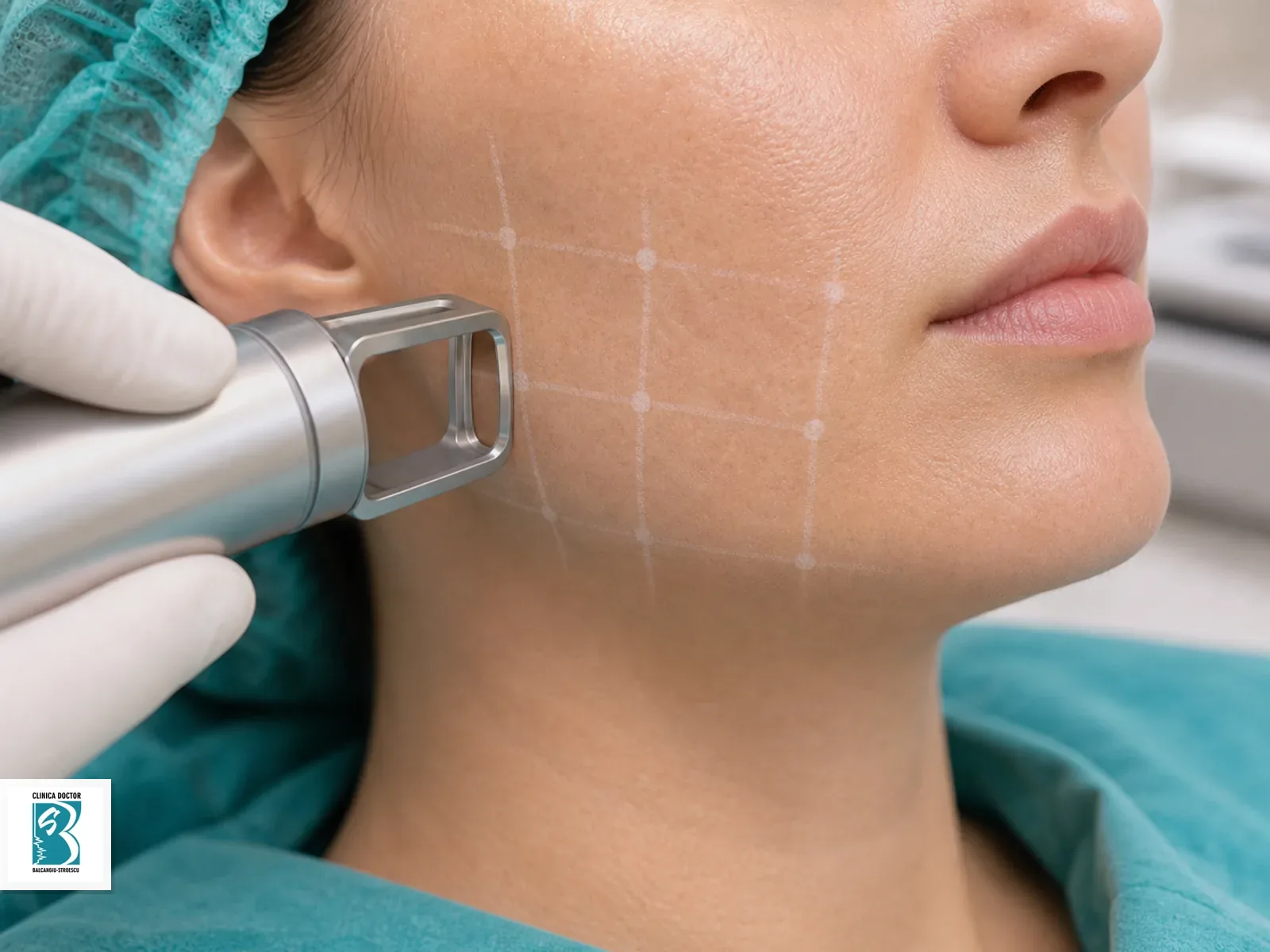Youlaser by Quanta (CO₂ + ER-Gas) – Rejuvenare Full Face și Blefaroplastie Laser fractionat Planificare perioculară pentru Youlaser by Quanta (CO₂ + ER-Gas) – Rejuvenare Full Face și Blefaroplastie Laser fractionat, cu marcaje fine și instrumentar steril