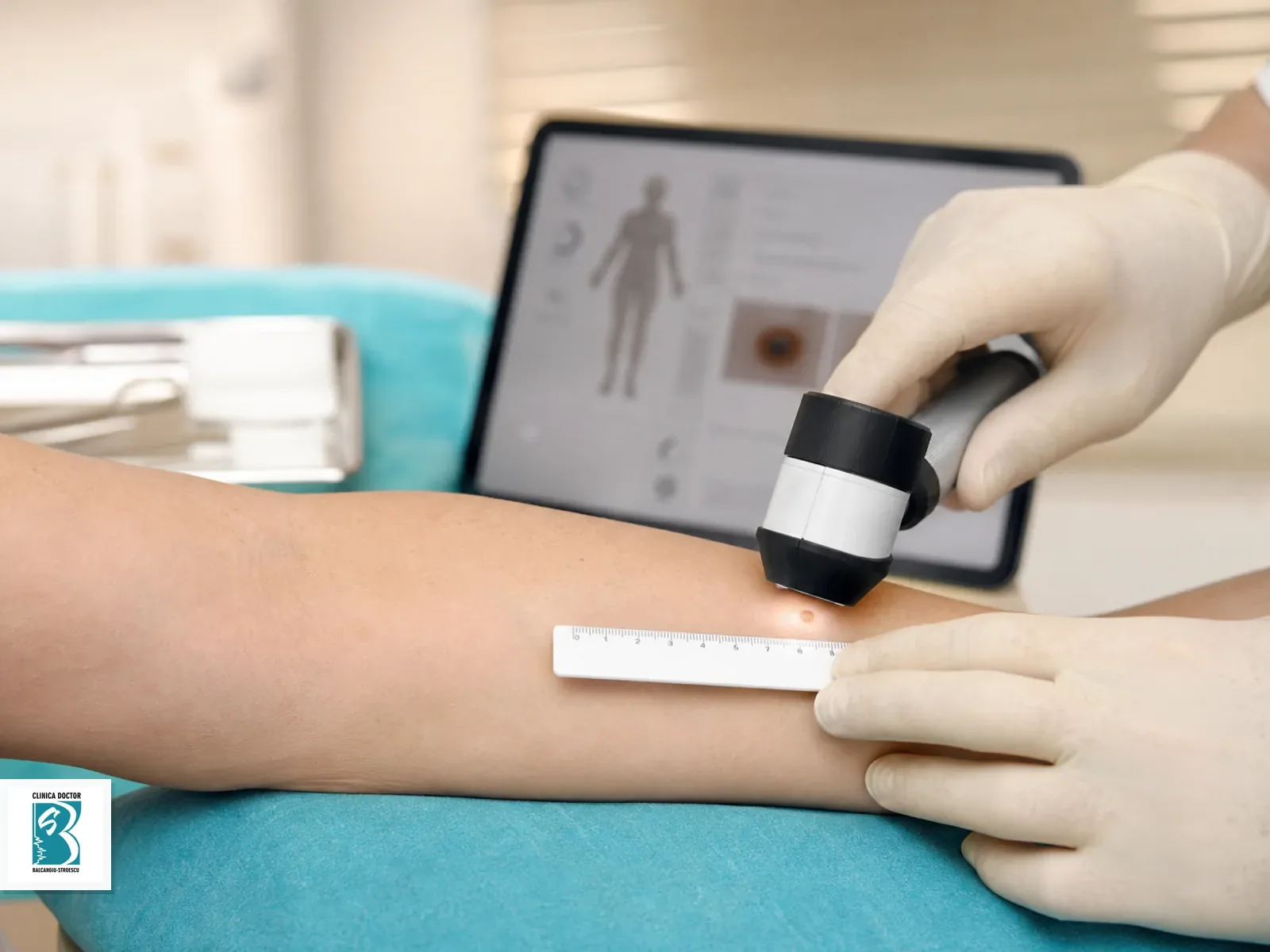 Consultatie de chirurgie plastica medic specialist, evaluare clinica a unei leziuni cutanate